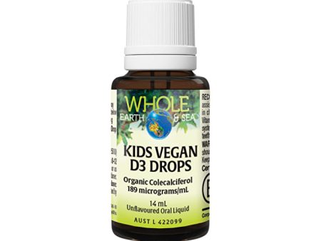 Whole Earth & Sea Kids Vegan D3 Drops Unflavoured Oral Liquid 14ml Discount