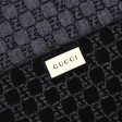 Gucci Wool Web Stripe GG Guccissima Scarf 438253  Black For Cheap