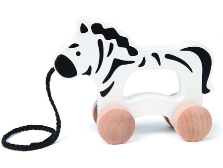 Hape Pull Toy - Zebra  Fixed Size For Cheap